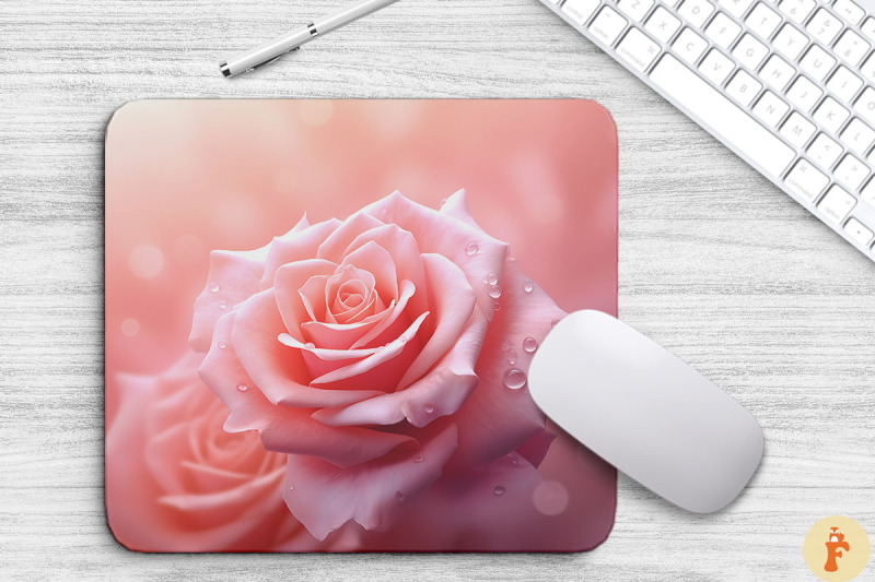 romance-pink-rose-mouse-pad-design