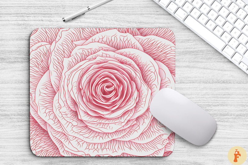 pink-rose-pattern-art-mouse-pad-design