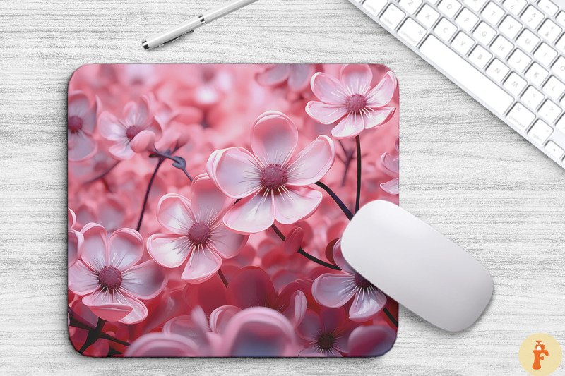 3d-pink-flowers-mouse-pad-design