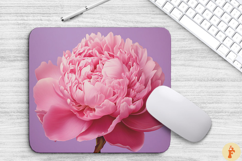 beautiful-pink-peony-flowers-mouse-pad