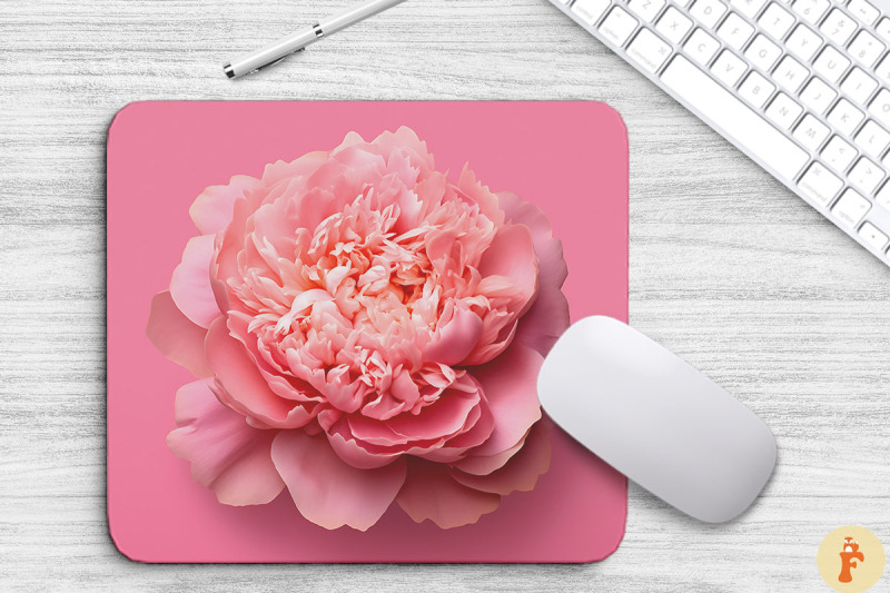 beautiful-pink-peony-flowers-mouse-pad