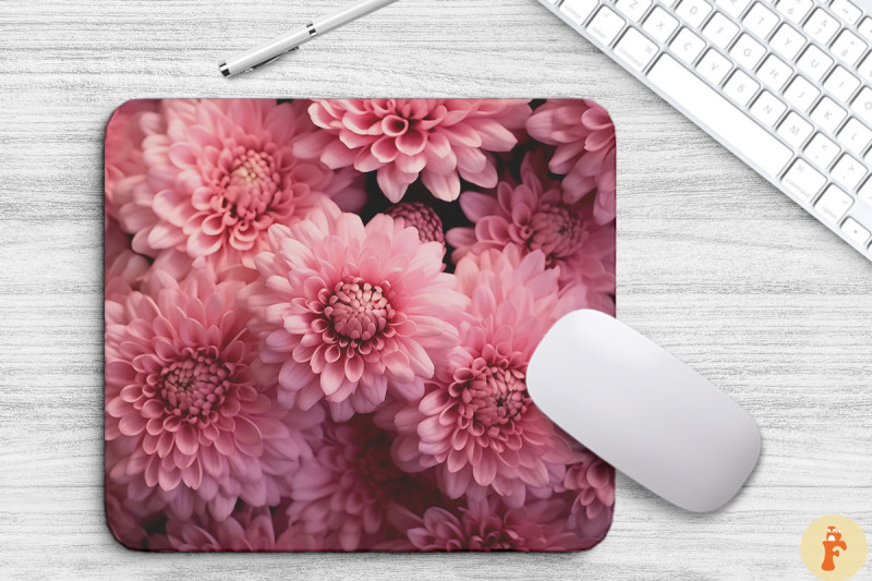 pink-chrysanthemum-flower-mouse-pad