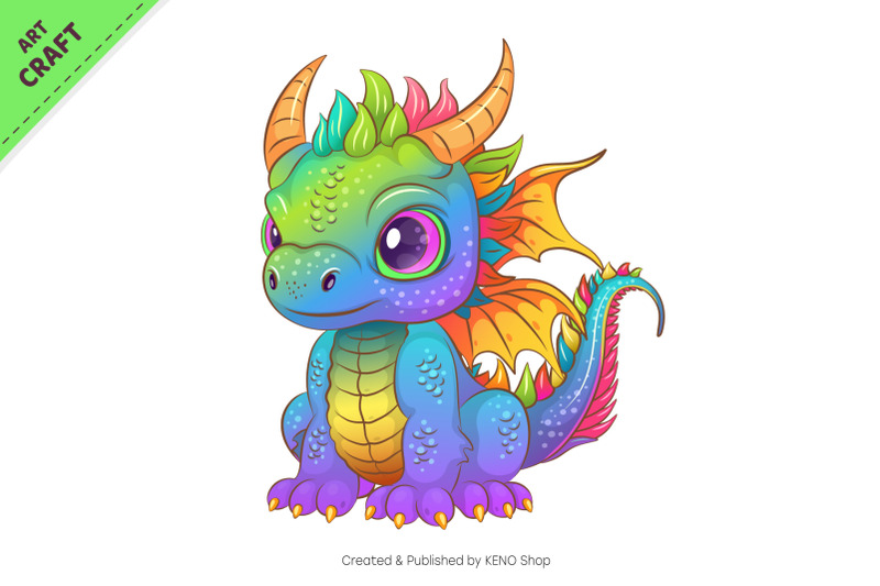 rainbow-cartoon-dragon-fantasy-clipart