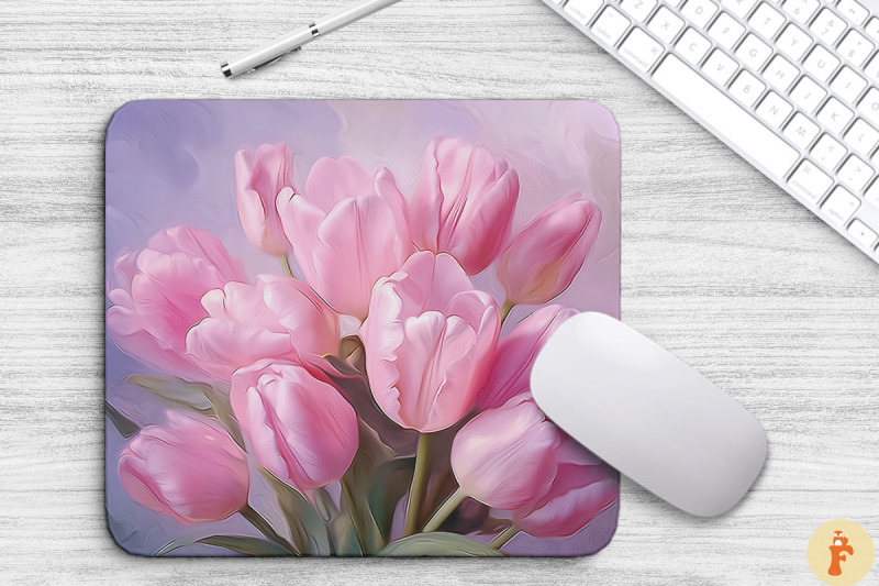 elegant-pink-tulips-mouse-pad-design