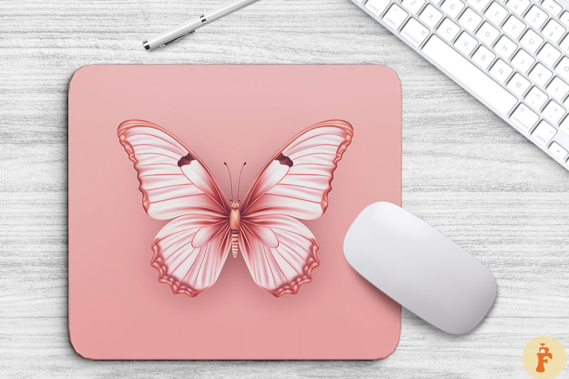 elegant-pink-butterfly-mouse-pad-design