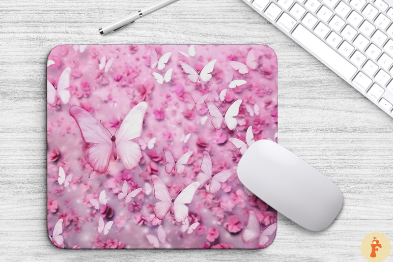 lovely-pink-butterflies-mouse-pad