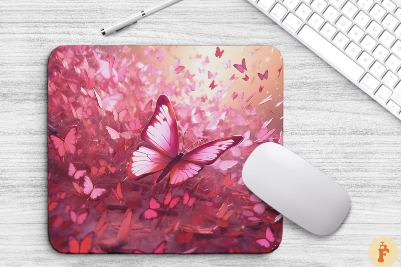 lovely-pink-butterflies-mouse-pad