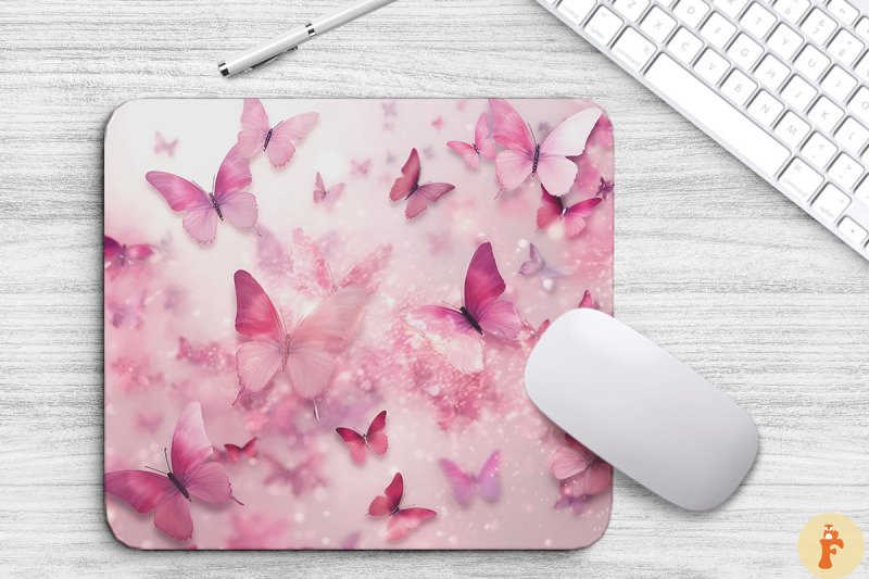 lovely-pink-butterflies-mouse-pad