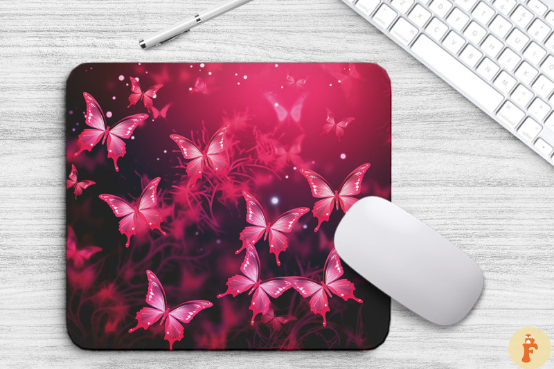 beautiful-pink-butterflies-mouse-pad