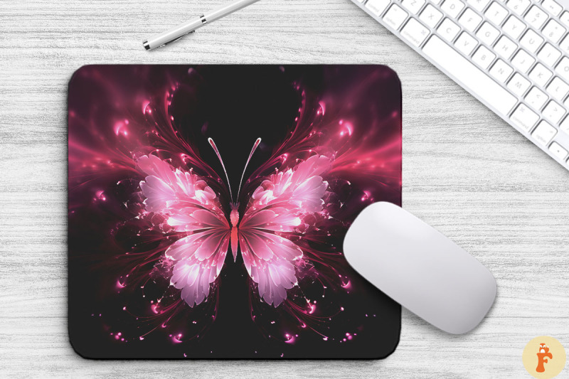 ethereal-pink-butterfly-mouse-pad-design