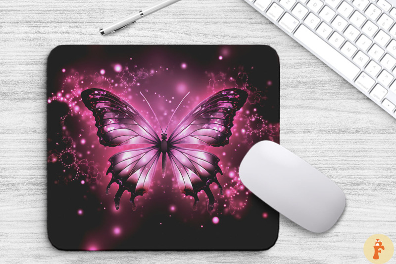 ethereal-pink-butterfly-mouse-pad-design