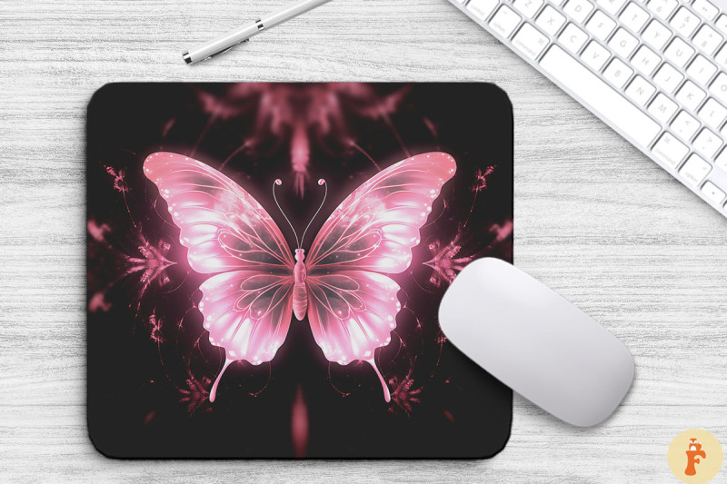 ethereal-pink-butterfly-mouse-pad-design