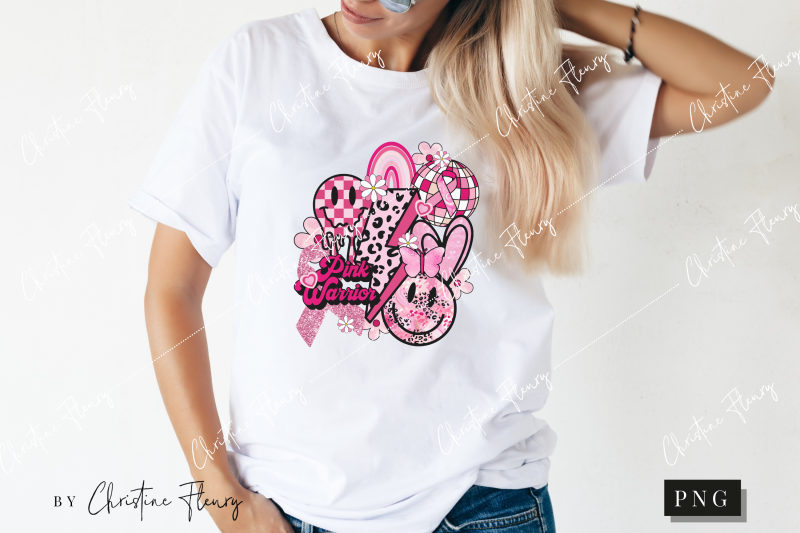 retro-pink-warrior-breast-cancer-png