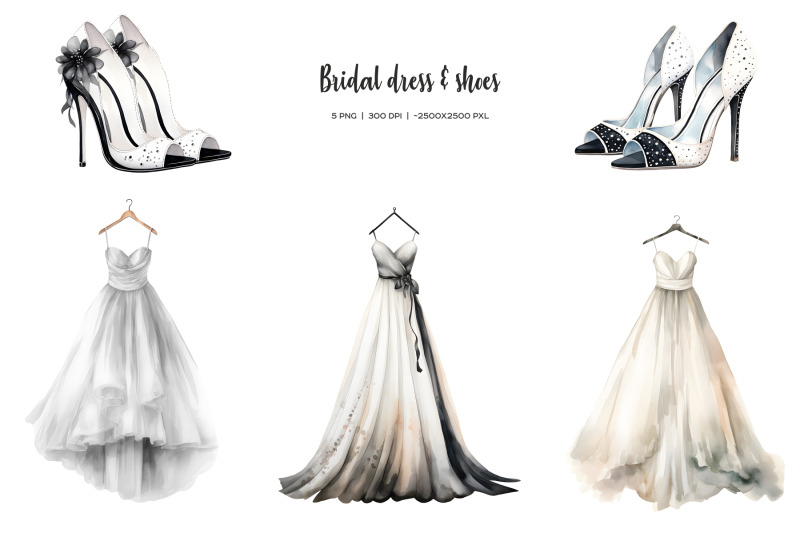 watercolor-black-and-white-wedding-clipart-elegant-monochrome-wedding