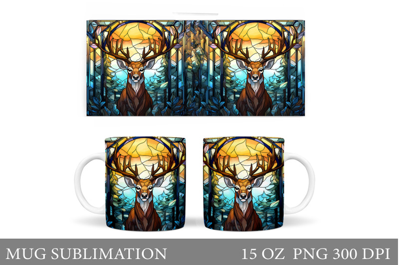 deer-stained-glass-mug-design-reindeer-mug-sublimation