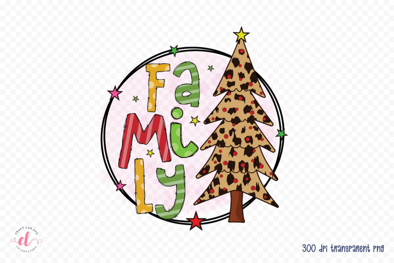 family-png-christmas-sublimation-design