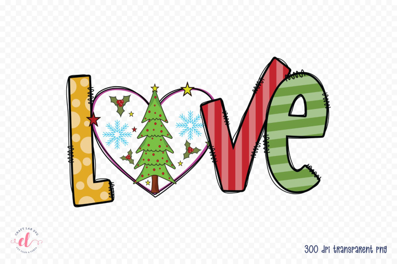 love-png-christmas-sublimation-design