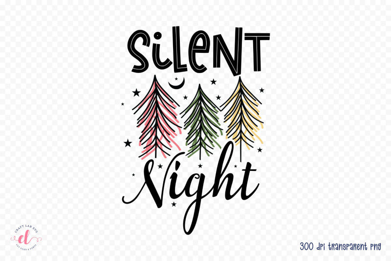 silent-night-png-christmas-sublimation-design