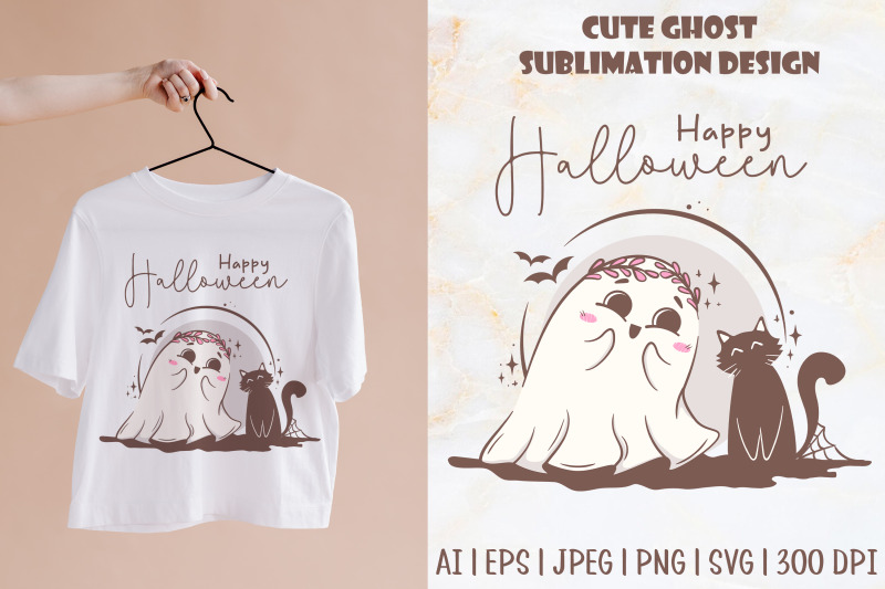 cute-ghost-with-cat-sublimation-design