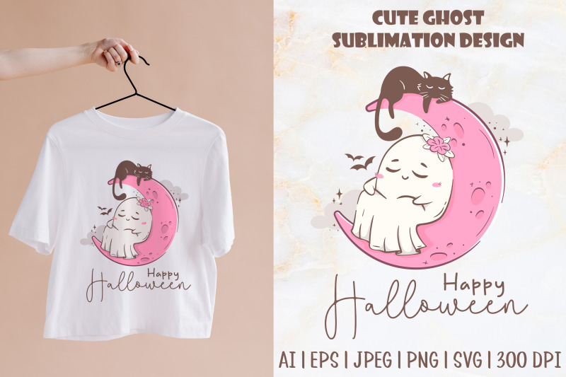 cute-ghost-with-cat-sublimation-design