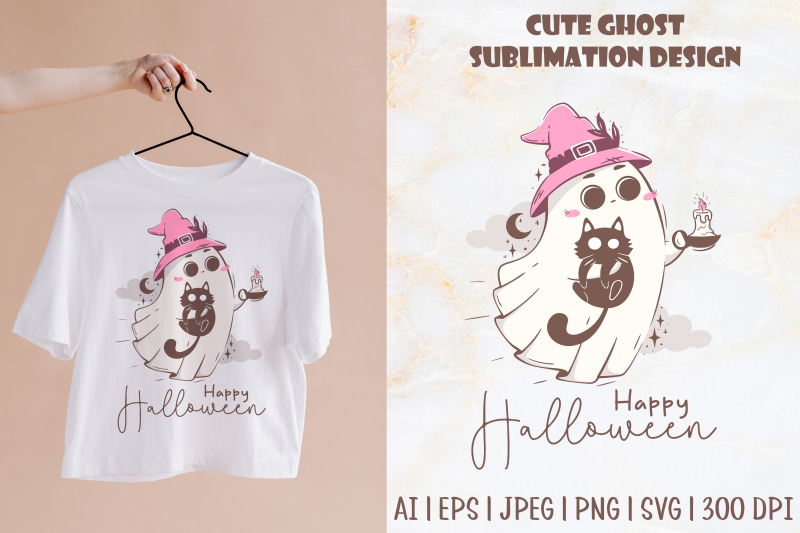 cute-ghost-with-cat-sublimation-design