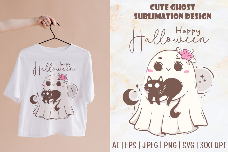 cute-ghost-with-cat-sublimation-design