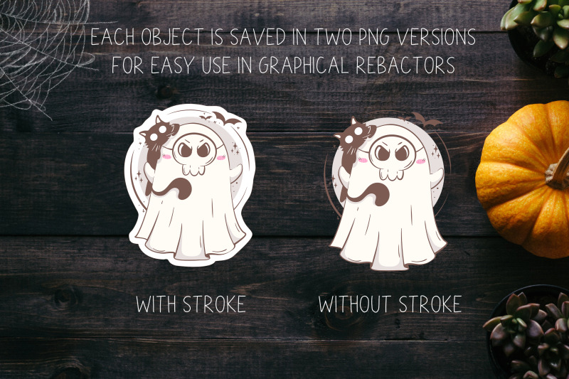 cute-groovy-ghost-with-cat-halloween-stickers
