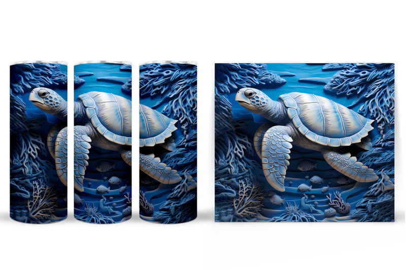 turtle-tumbler-design-3d-turtle-tumbler-wrap-sublimation