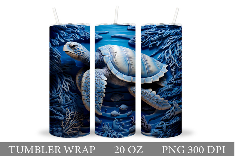 turtle-tumbler-design-3d-turtle-tumbler-wrap-sublimation