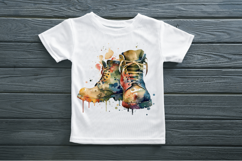 watercolor-military-boots-clipart-bundle