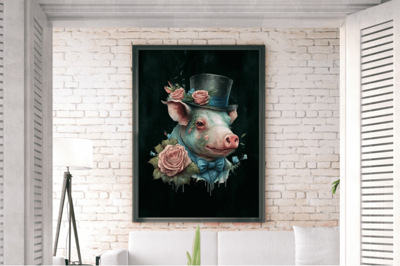 watercolor-pig-gentlemen-clipart-bundle