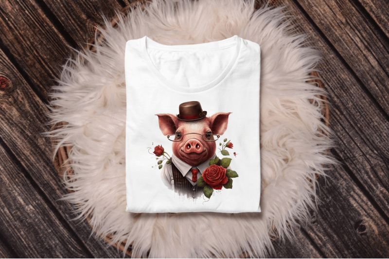 watercolor-pig-gentlemen-clipart-bundle