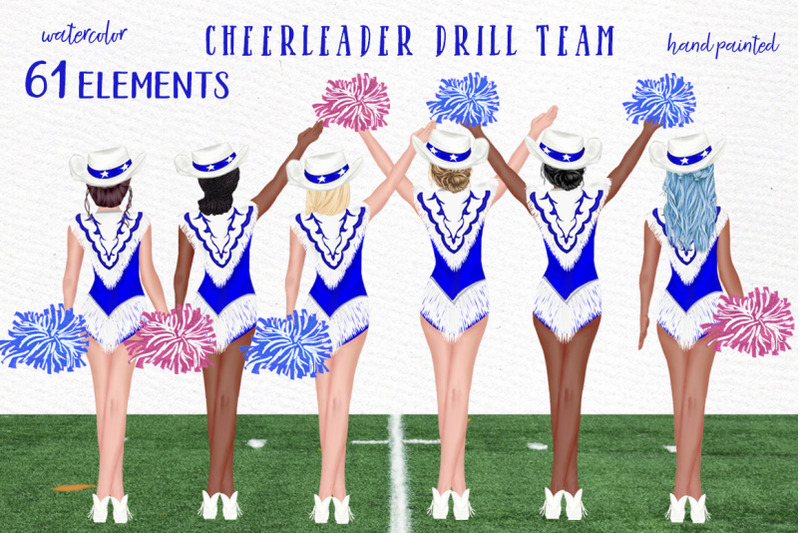 cheerleaders-clipart-drill-team-clipart-watercolor-girls-png