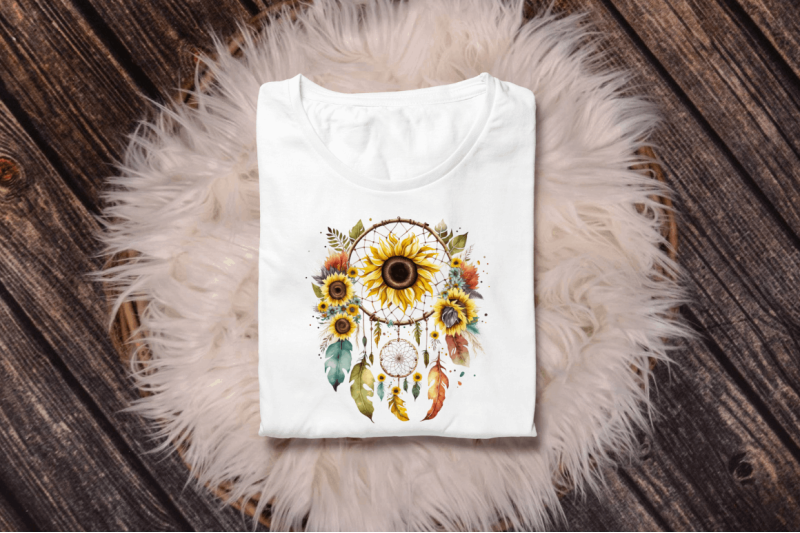 watercolor-sunflower-dreamcatcher-clipart-bundle