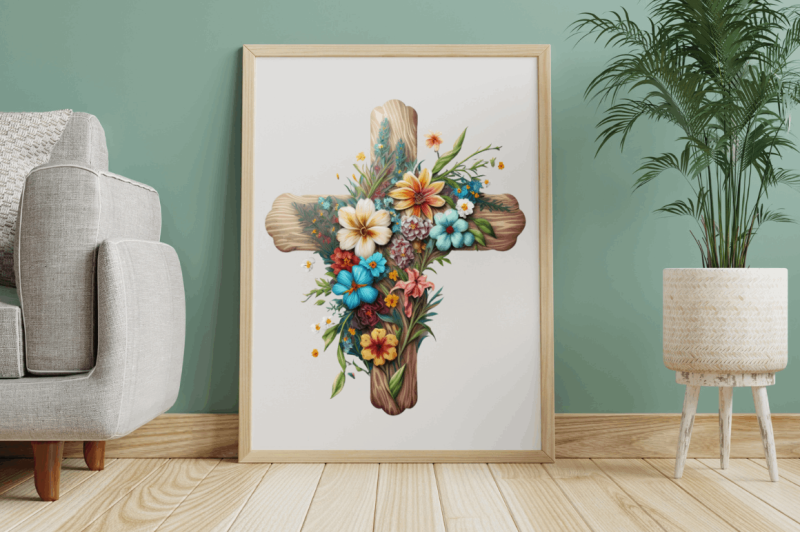 watercolor-wooden-christian-cross-clipart-bundle