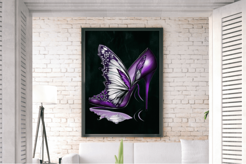 watercolor-butterfly-high-heels-clipart