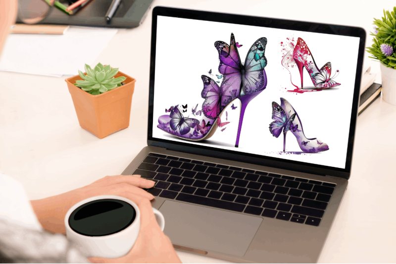 watercolor-butterfly-high-heels-clipart