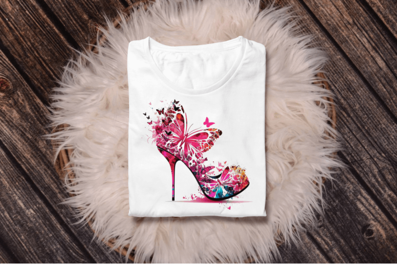 watercolor-butterfly-high-heels-clipart