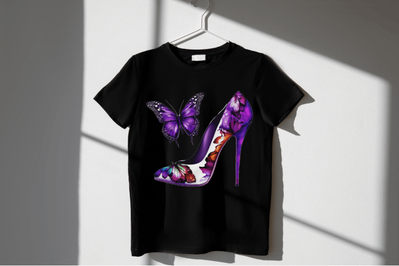 watercolor-butterfly-high-heels-clipart