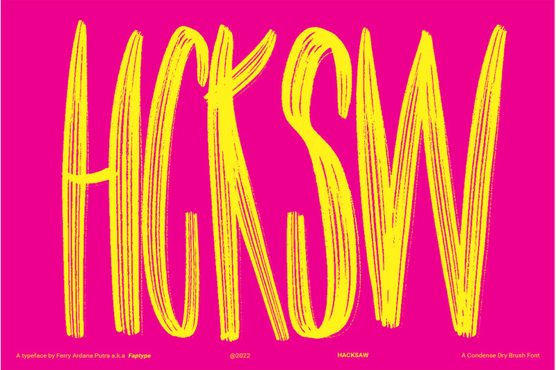 hacksaw-condensed-dry-brush-video-poster-title-font
