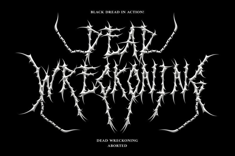 black-dread-death-metal-album-music-black-font