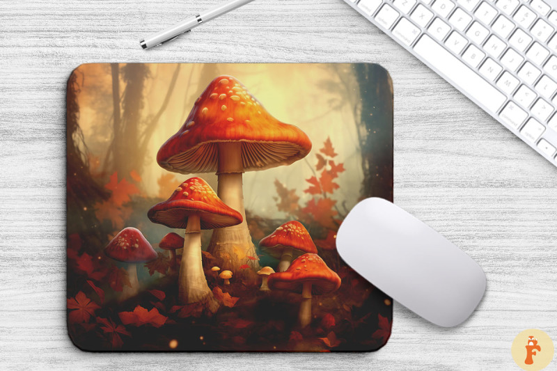 autumn-forest-mushrooms-mouse-pad-design