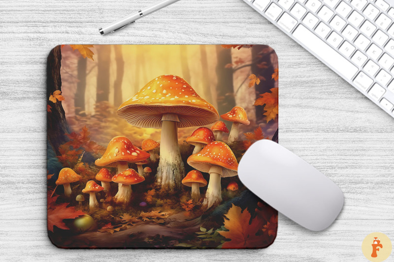 autumn-forest-mushrooms-mouse-pad-design