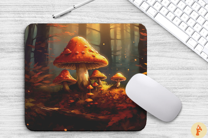 autumn-forest-mushrooms-mouse-pad-design