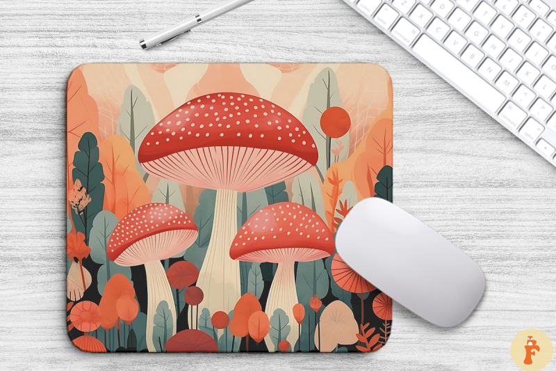 autumn-mushrooms-forest-mouse-pad-design