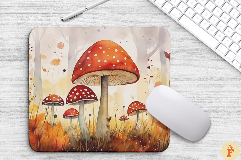 autumn-landscape-mushrooms-mouse-pad