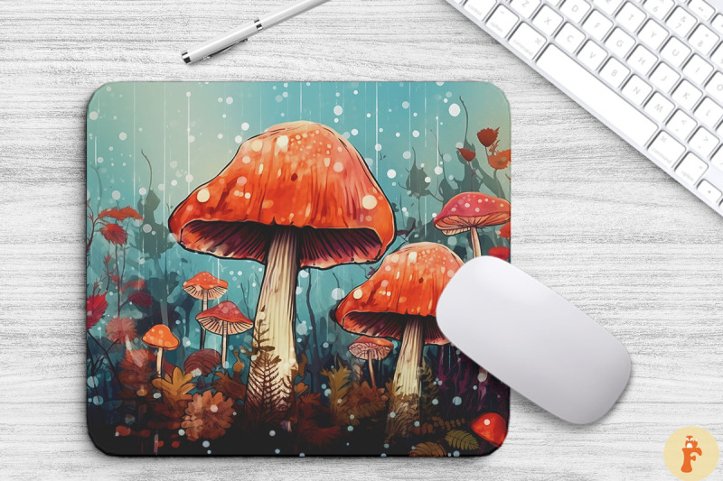 autumn-landscape-mushrooms-mouse-pad