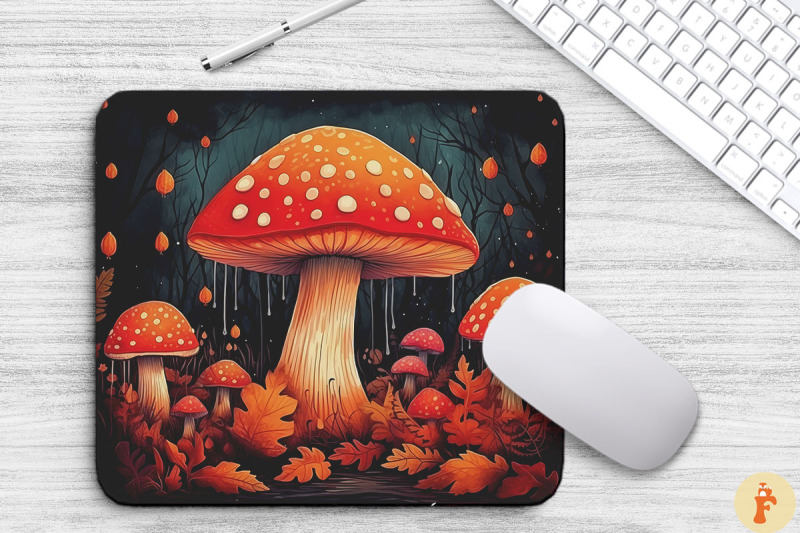 autumn-landscape-mushrooms-mouse-pad