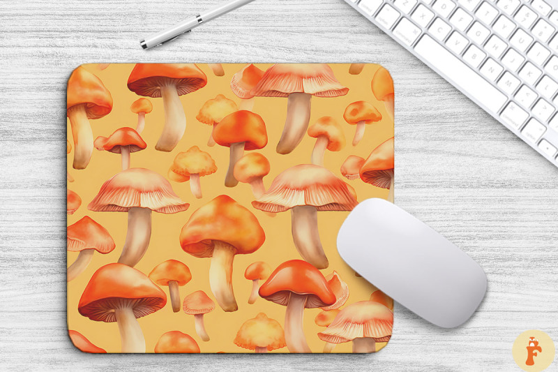 watercolor-fall-mushroom-mouse-pad