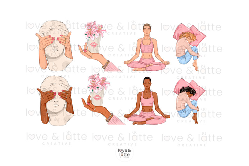 mental-health-png-self-care-clipart-digital-planner-stickers